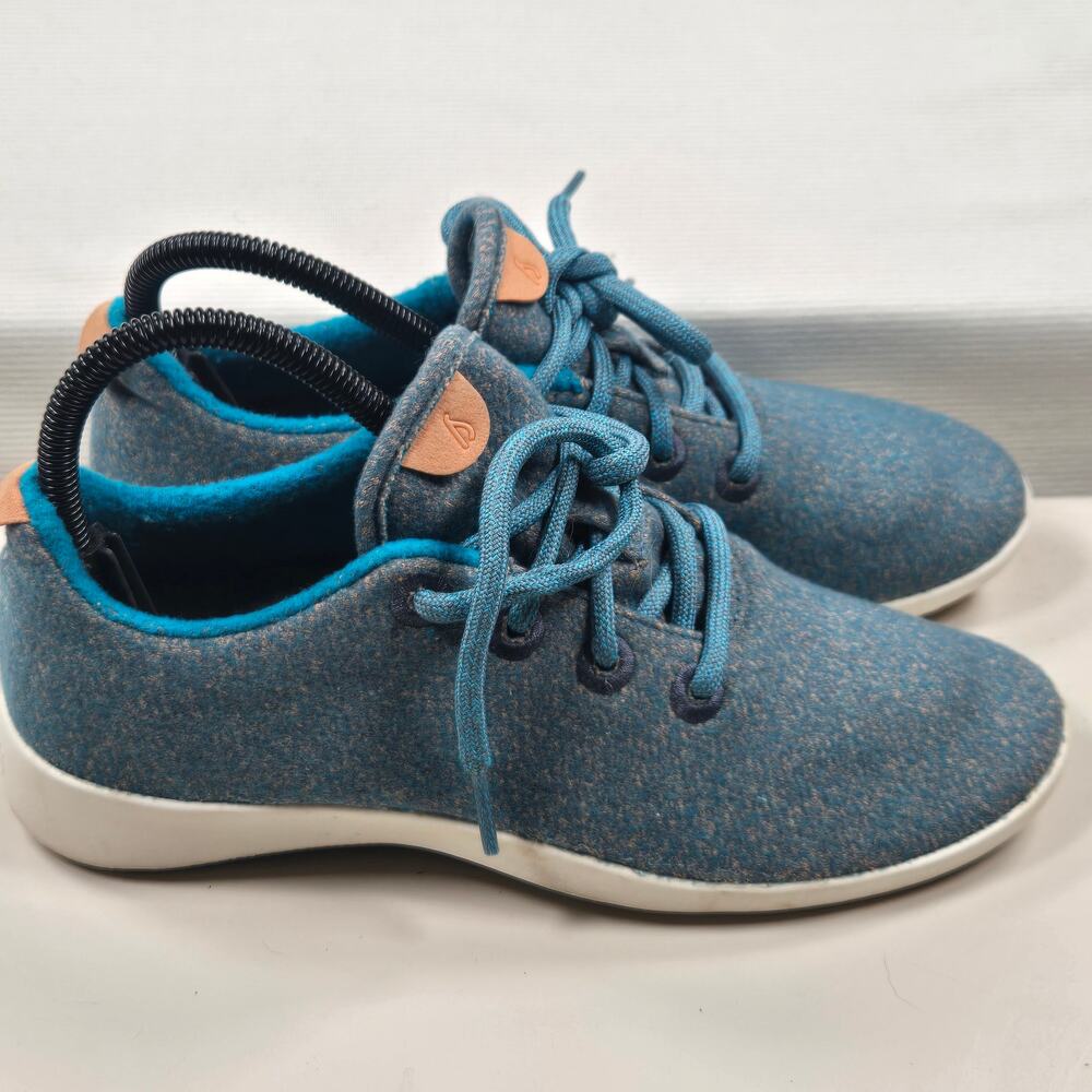 Allbirds Wool Low Top Runner Lace Up Blue Shoes Women's Size 8‎ - Picture 3 of 9